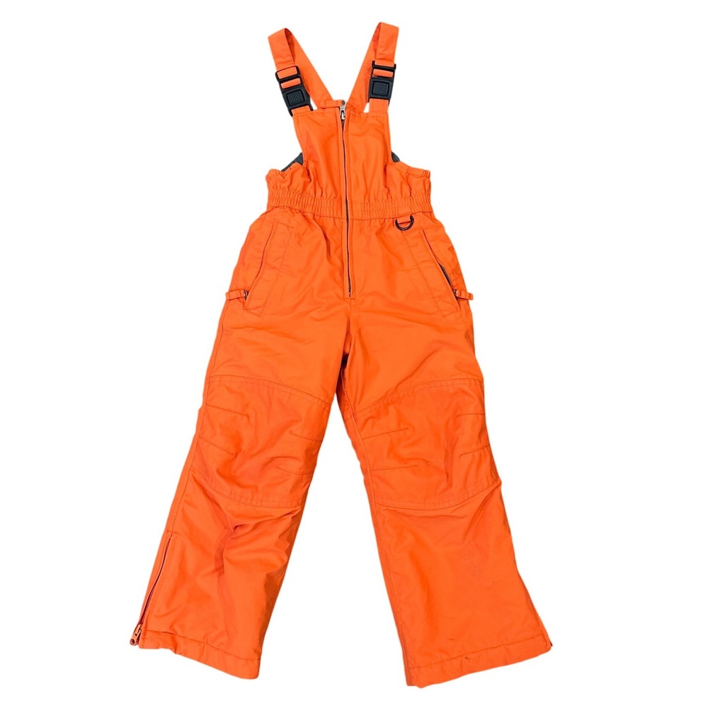 Lands End Kids The Squall Orange Insulated Snow Bib Overalls Size 4‎ Winter Ski